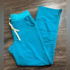 Figs Teal Kade Cargo Scrub Pants